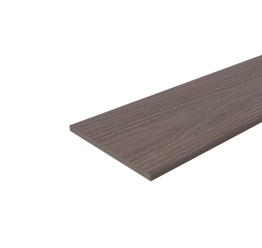Fascia 0.6 in. x 11.22 in. x 12 ft. Rustic and Wood Grain Composite Decking Board