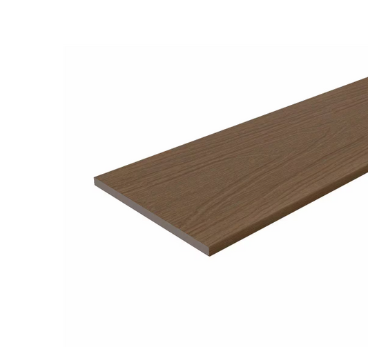 Fascia 0.6 in. x 11.22 in. x 12 ft. Rustic and Wood Grain  Composite Decking Board